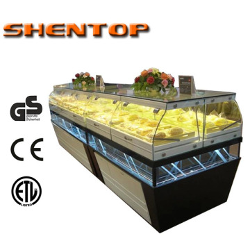 Shentop glass electric cake display showcase STPZ-A02125 bread display cabinet bake machine showcase