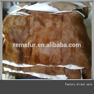 Natural color real rabbit fur blankets for garment