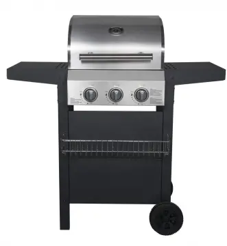 3 Burner Garden Gas Grill with Folding Table