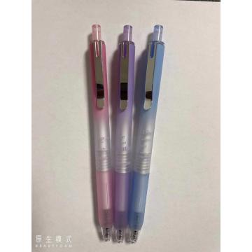 iron clip retractable gel pen with soft grip