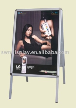 32mm aluminum round corner poster stand