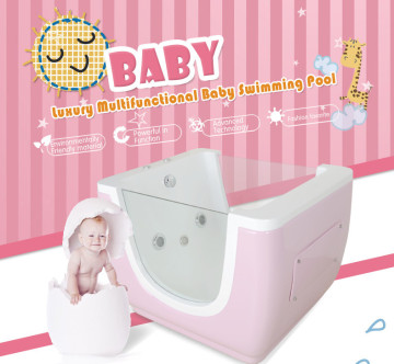 Baby Lovely Bathing Equipment Side Glass Massage Spa Jets Portable Bathtub