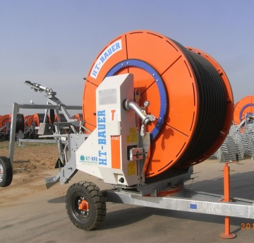 Automatic water hose reel irrigation control system