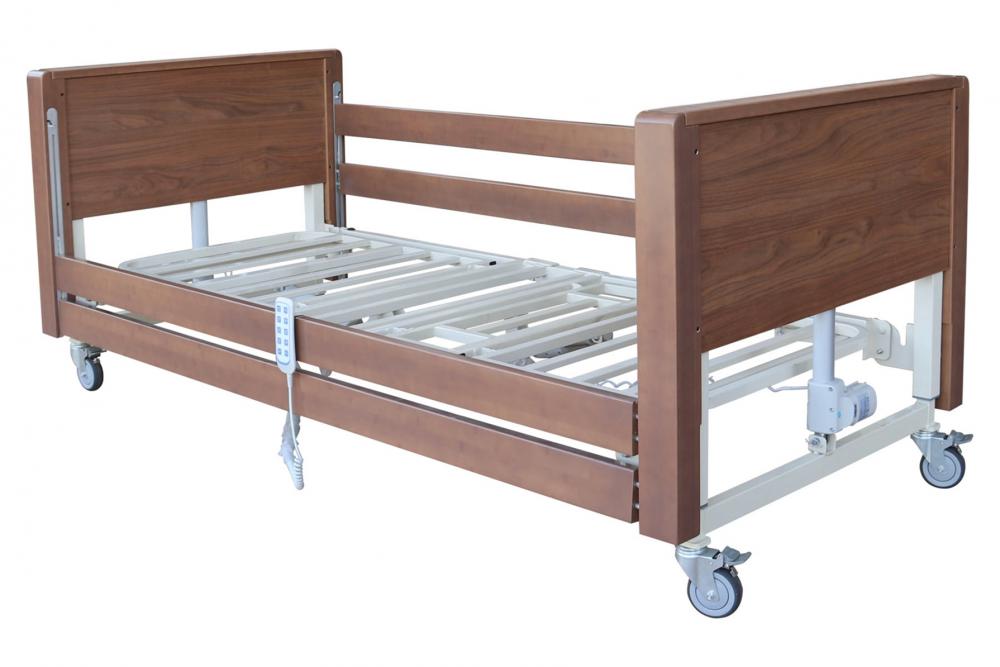 Community Low Profiling Bed with Wooden Side Rails