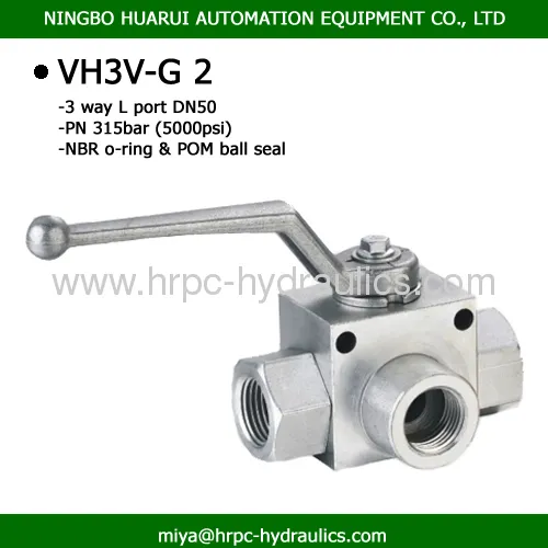 Bsp Female Thread 2 Inch Carbon Steel Valve 3-way Type High Pressure Ball Valve 