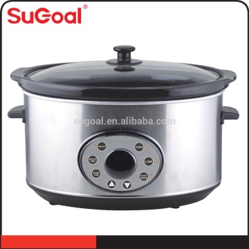 SuGoal UL Approval 3.5Qt Digital Slow Cooker with Timer, Stainless Steel