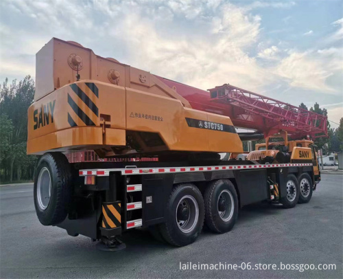 Wholesale Price Used SANY STC750 75 Ton Telescopic Boom Mobile Truck Crane