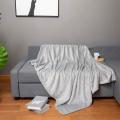 Gray hot silver thin blanket