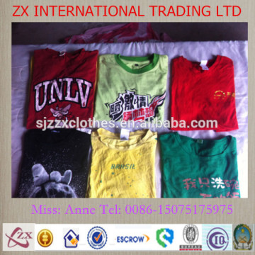 Used fashion clothes for africa used men short sleeves round neck t-shirt clothing