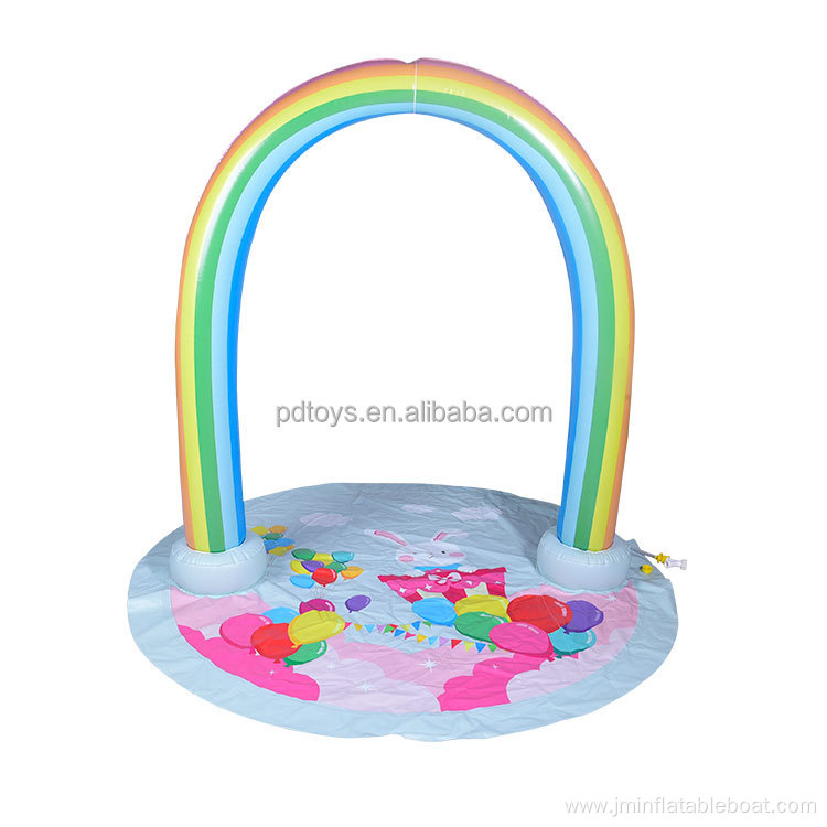 Custom Sprinkler Inflatable Rainbow Arch Toy Sprinkler