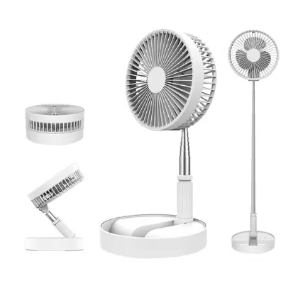 Telescopic Mute USB Charging Folding Desktop Floor Fan