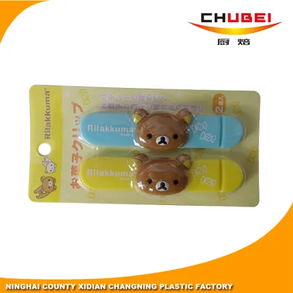 High Quality Practical Rilakkuma Plastic Sealing Clip