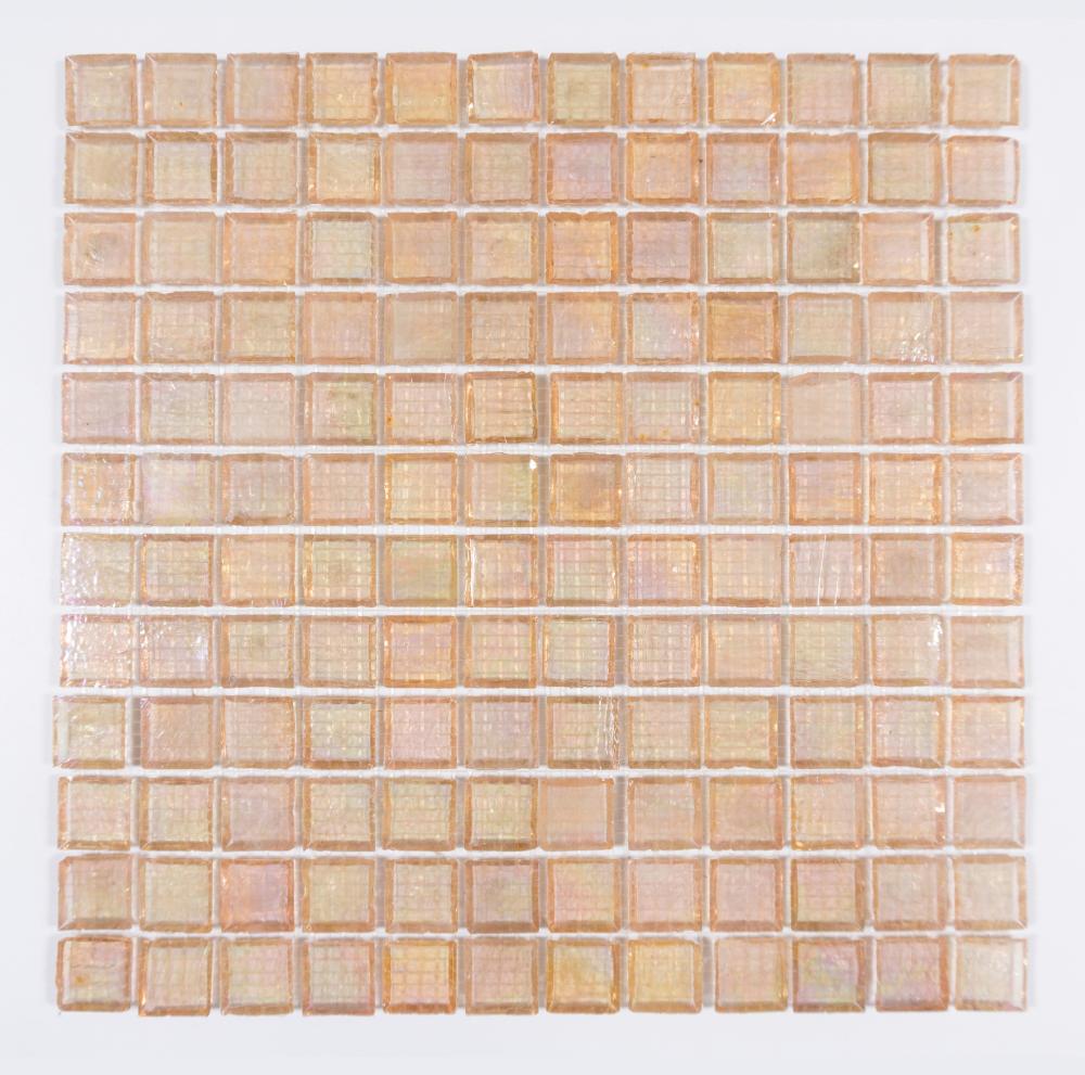 pink edge chipping honey berry glass mosaic