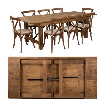 Rustic Wooden Farm Tables for Weddings and Events