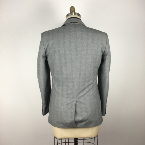Wedding Fitness Grey Checked Men's Suits