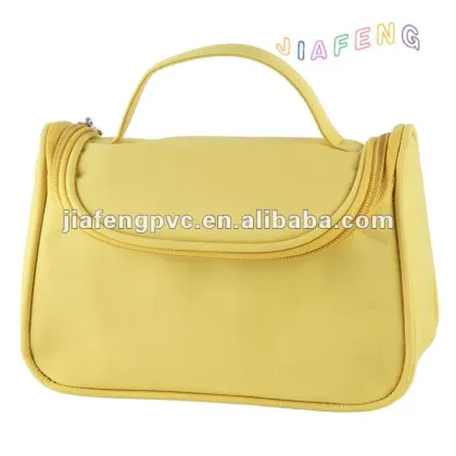 Zipper Flap Cover, Microfiber Cosmetics Makeup Bag with Handle