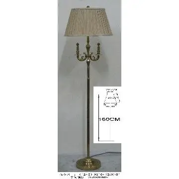 Antique Copper Floor Lamps Fabric Shades Arco Light