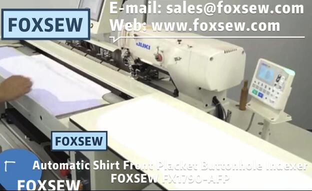 Automatic Shirt Front Placket Buttonhole Indexer FOXSEW FX1790-AFP -2