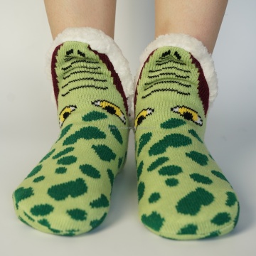 OEM Super Soft Double Layer Floor Socks with Sherpa Lining: Cozy and Comfortable Footwear