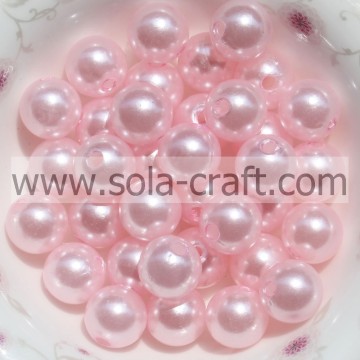 New DIY Pink 6MM Round Artificial Pearl Beads For Decorating Glass Pearl Beads