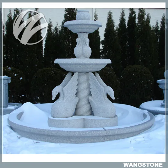 Large Outdoor Granite Swan Water Fountain