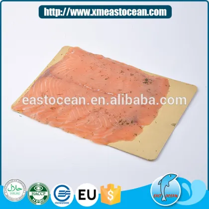 Good quality delicious seafood frozen smoked salmon with vanilla