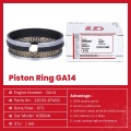 Piezas del motor Nissan GA14 Rings de pistón 12033-87A00