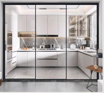 SMIRO Black Home Aluminum Silding Door
