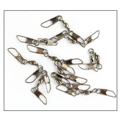 Double Safety Snap Barrel Swivel Fishing Connector Accessories