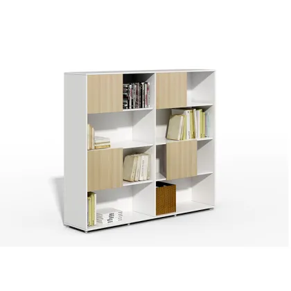 Modern Melamine Wood Bookshelf for Living Room