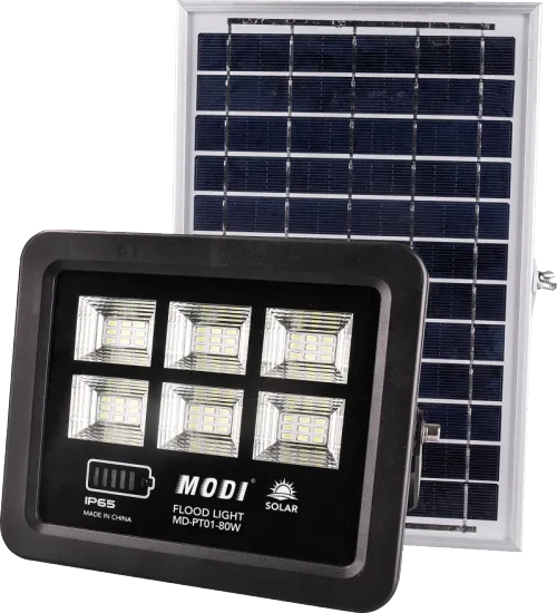 80 led solar flood lights security sensor motion