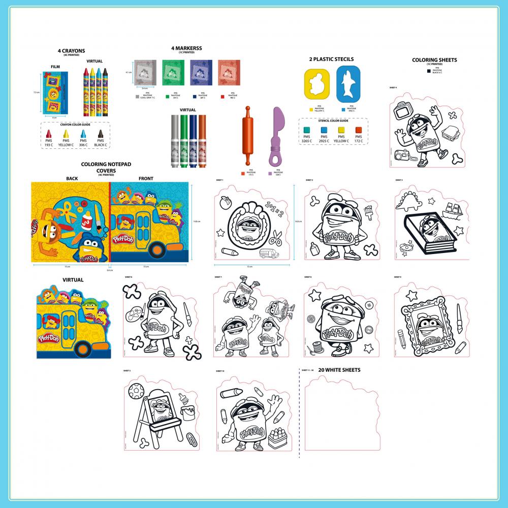 Play Doh Mini Bag Stationery Set