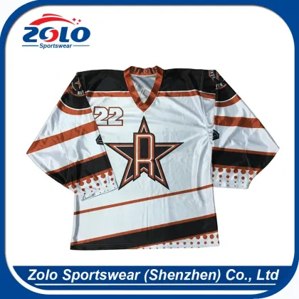 2017 Newest design sustom 100% polyester sublimation new jersey hockey jersey