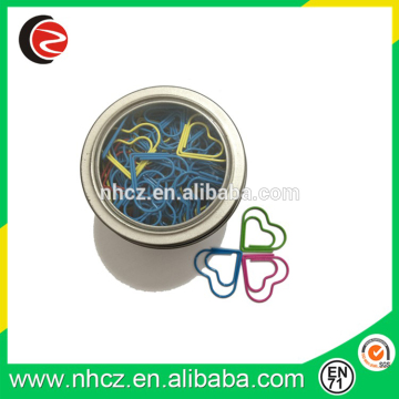 Heart Shaped Paper Clips Packed in a Tin Box