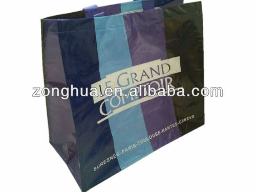 pp woven laminated printed custom made shopping bags