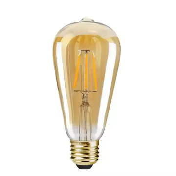 لمبة خيوط LED عالية السطوع ST64 4W-10W AMBER Clear Glass SE