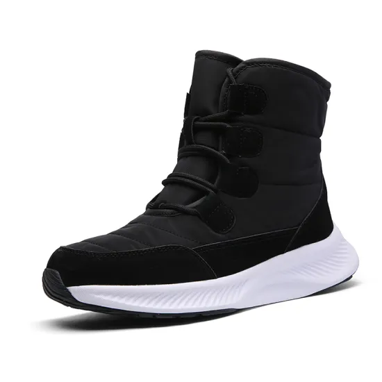 Large Size High Top Women's Snow Boots: Classic Winter Warm Cotton Shoes with Non-Slip Soles