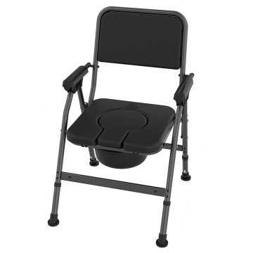 Прочный черный складной стул-комод с регулировкой высоты