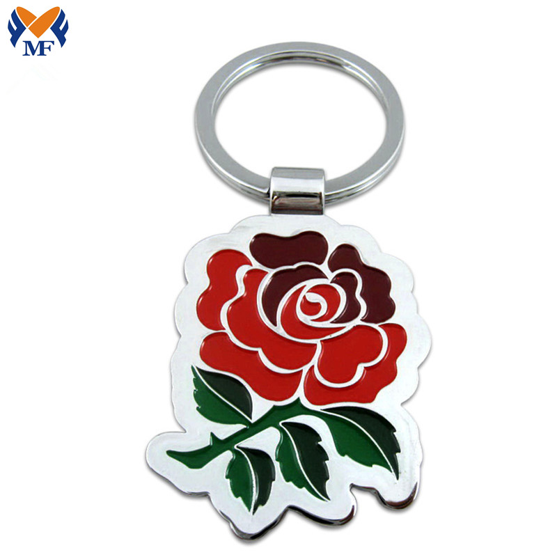 Rose Flower Keychain