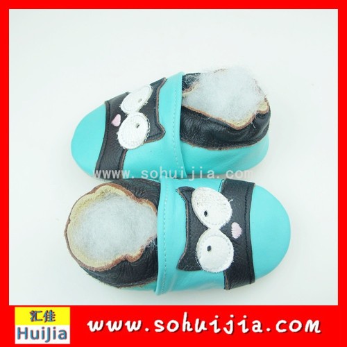 Top 10 manufacturer in Yiwu black owl moccasins embroidered soft leather flat shoes for baby