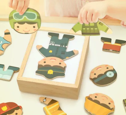 Dressing Puzzle Wooden Change Clothing Toys