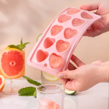 10-Cavity Heart-Shaped Silicone molds for creating Heart Ice Cubes and chocolates