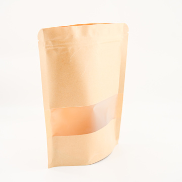 Kraft paper with clear film zipper sack
