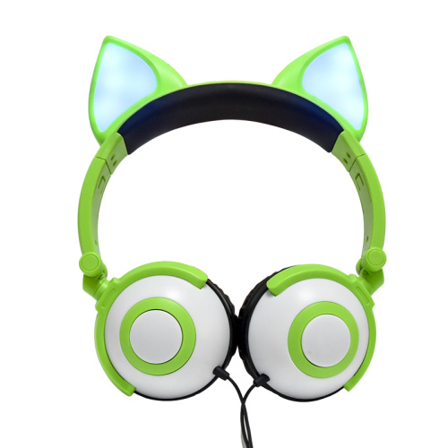 Auriculares con luz LED plegables Fox Ear para niños