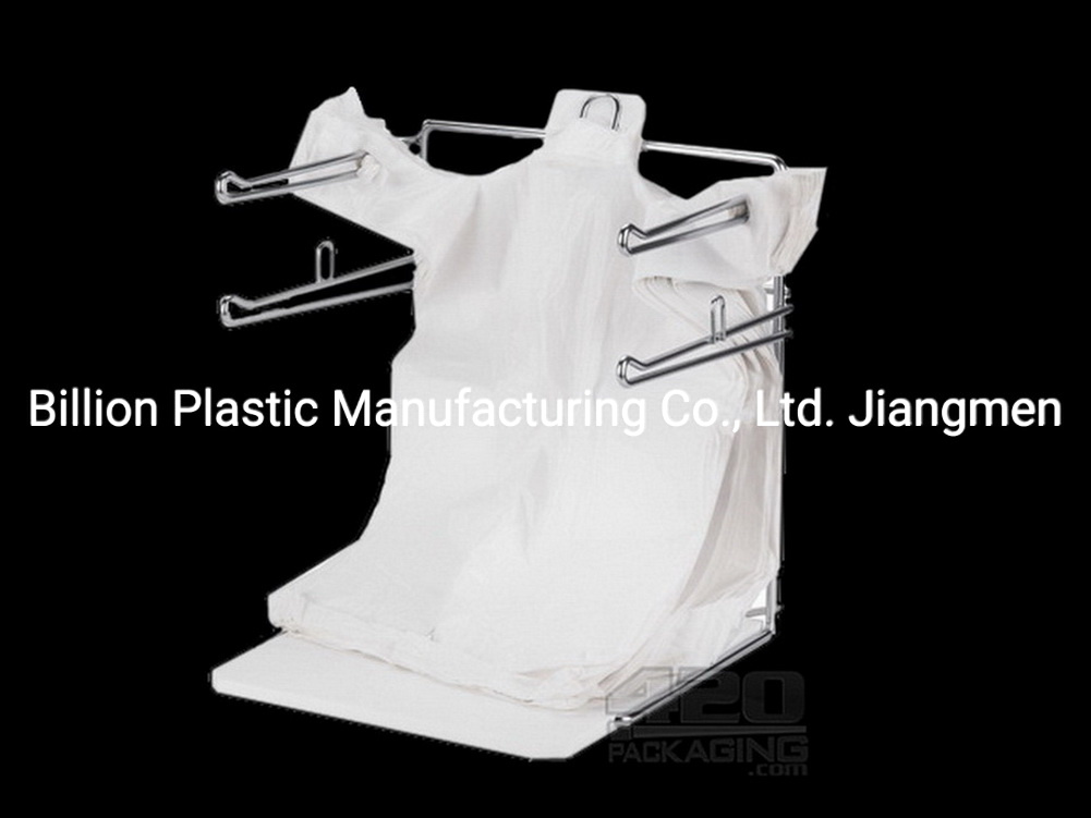 Wholesale Clear Handle T Shirt Garbage Food Vegetable Packing Grocery Plastic Shopping Bag