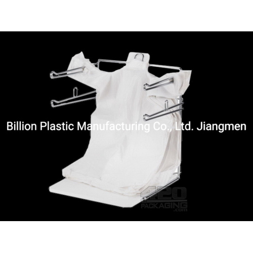 Wholesale Clear Handle T Shirt Garbage Food Vegetable Packing Grocery Plastic Shopping Bag