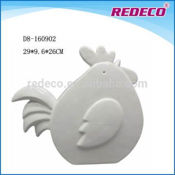 White ceramic chicken statue for home decoration