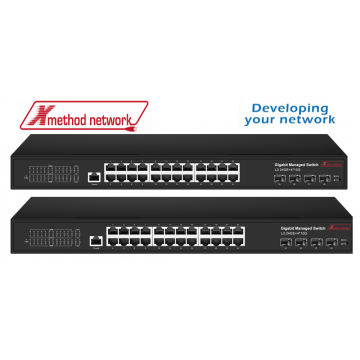 24 ports 10/100/1000Mbps + 4 SFP+ switch