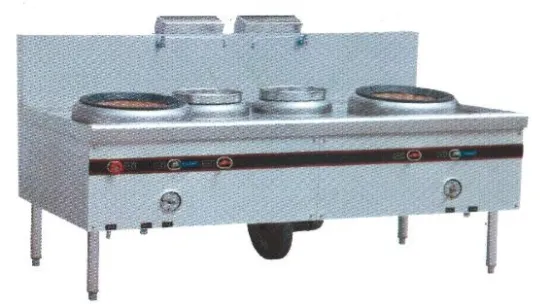 Cooking range, 2-burner & 2-warmer