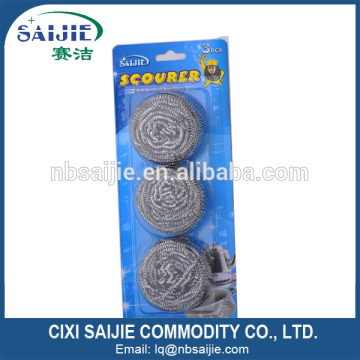 3pk Stainless steel scourer for kitchen cleaning